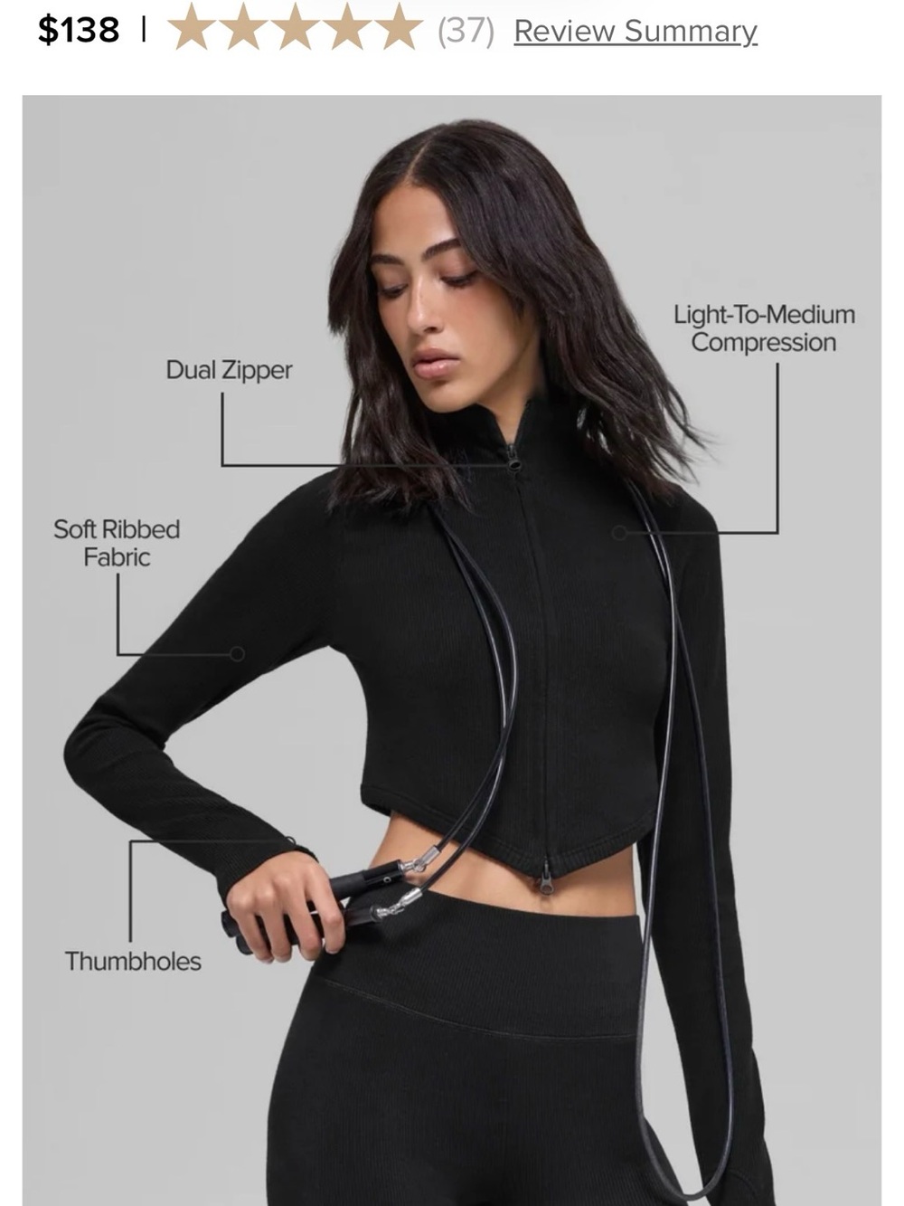 ALO Seamless ribbed jacket